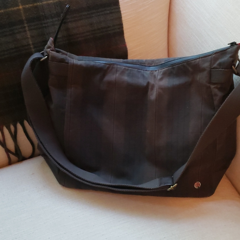 Token waxed canvas waterproof bag plaid